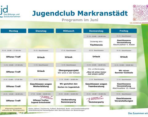 Monatsplan Juni